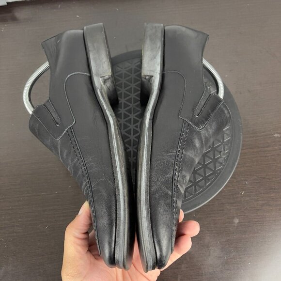 Bruno Magli Loafers Black Leather Mens Size 11 Made in Italy - Picture 7 of 9